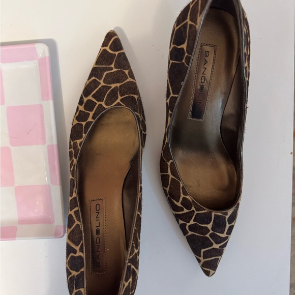 Gorgeous y2k hair-like giraffe print kitten heels size 6.5 - Picture 2 of 5